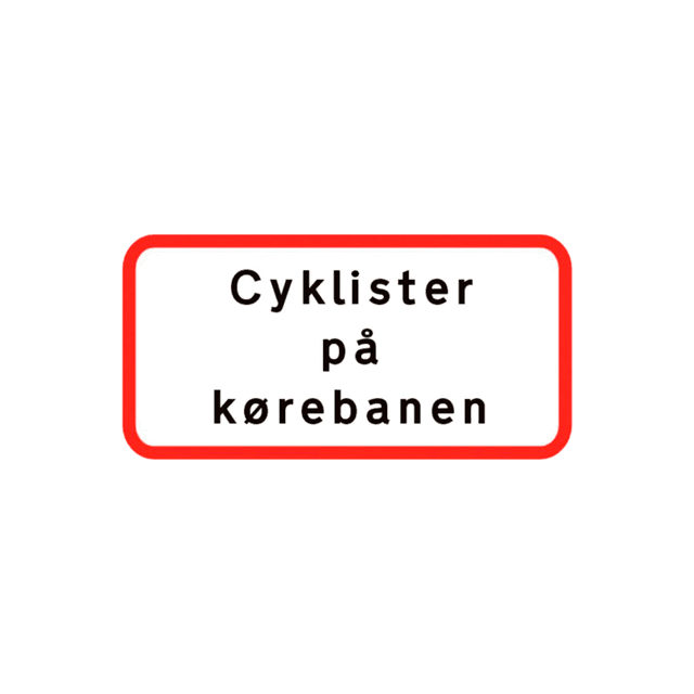 Cyklister på kørebanen