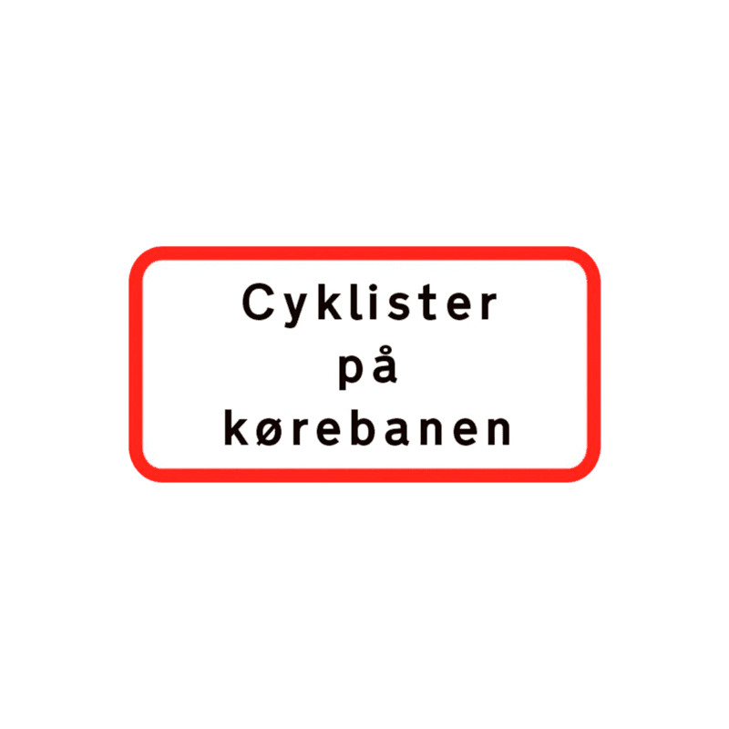 Cyklister på kørebanen