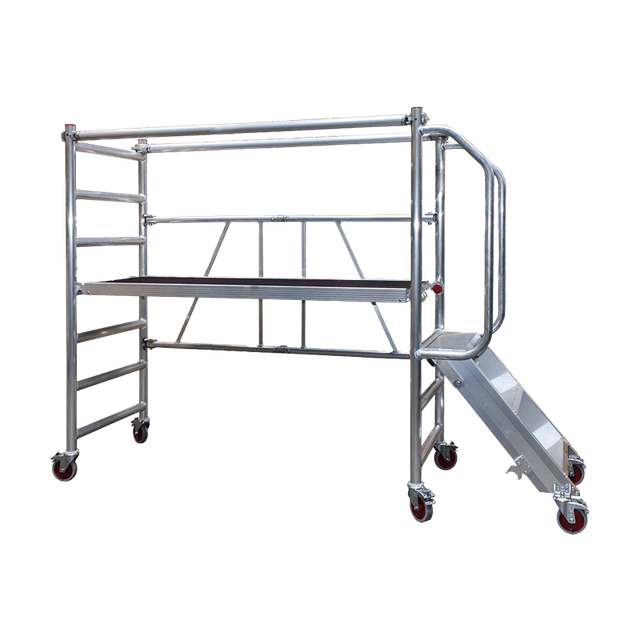 Rullestillads foldbar m/trappe  178x74-0,55 højde