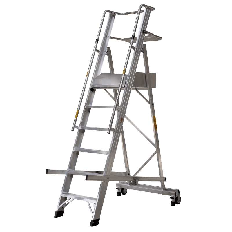 Trappestige m/gelænder 1,56m 6 trin